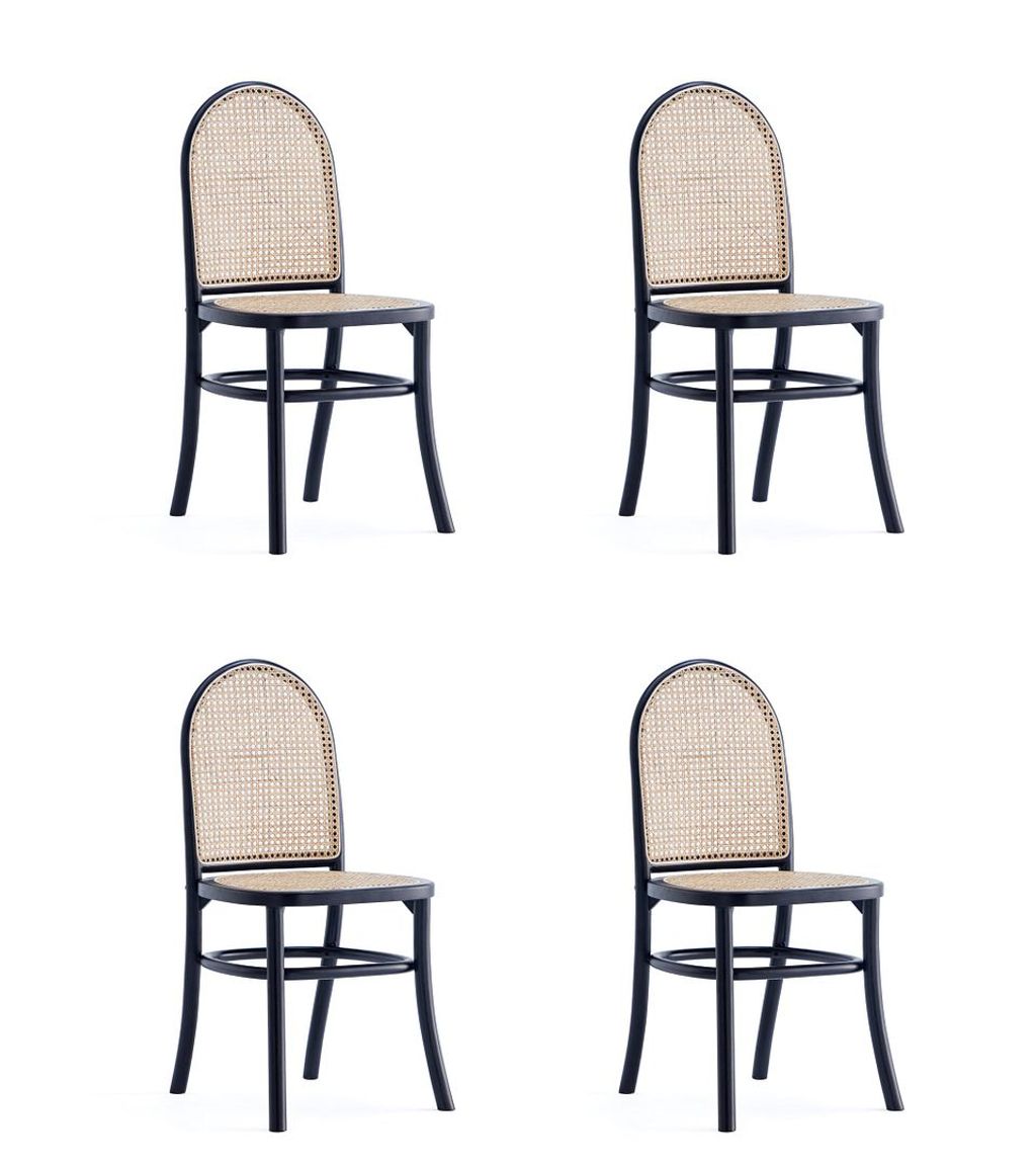 Preview image for Paragon Dining Chair 2.0 In Black And Cane - Set Of 4