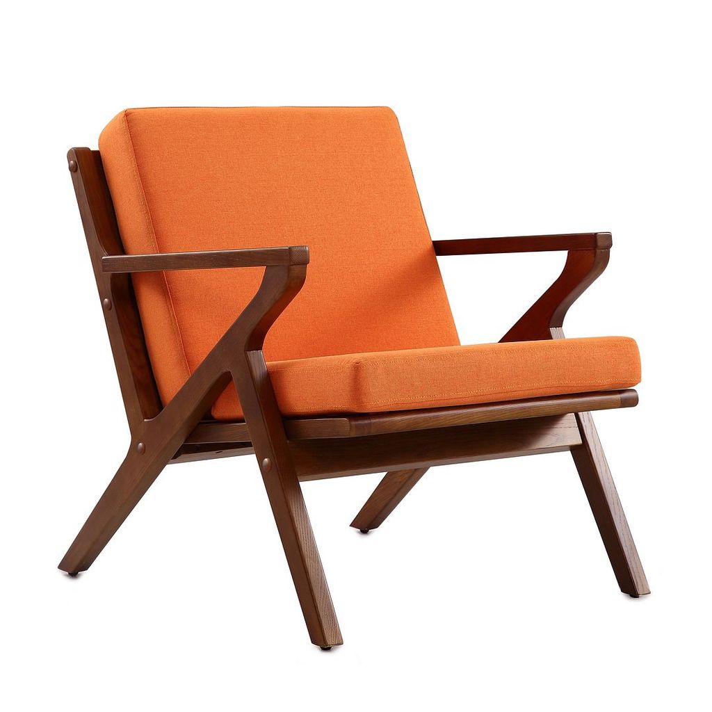 Preview image for Martelle Orange And Amber Twill Weave Accent Chair