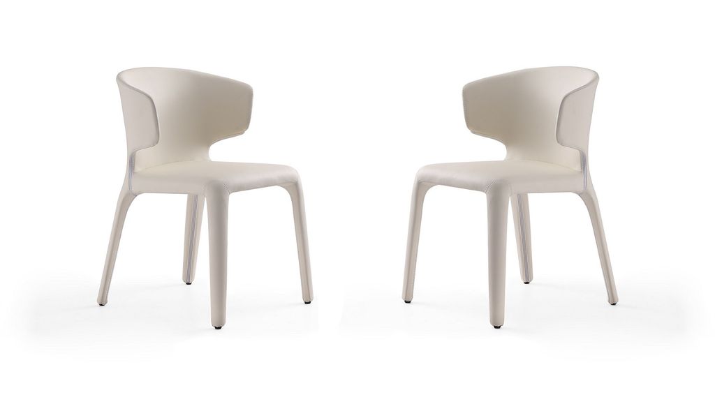Preview image for Conrad Cream Faux Leather Dining Chair (Set Of 2)