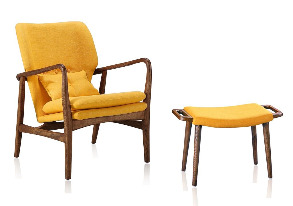 Living Room Accent Chair And Ottoman