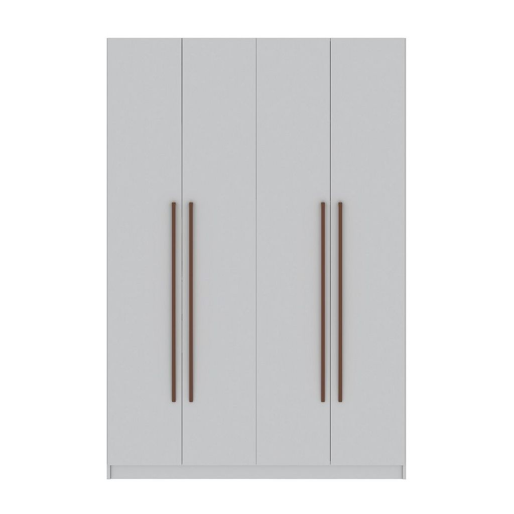 Preview image for Gramercy Modern 2-Section Freestanding Wardrobe Armoire Closet In White