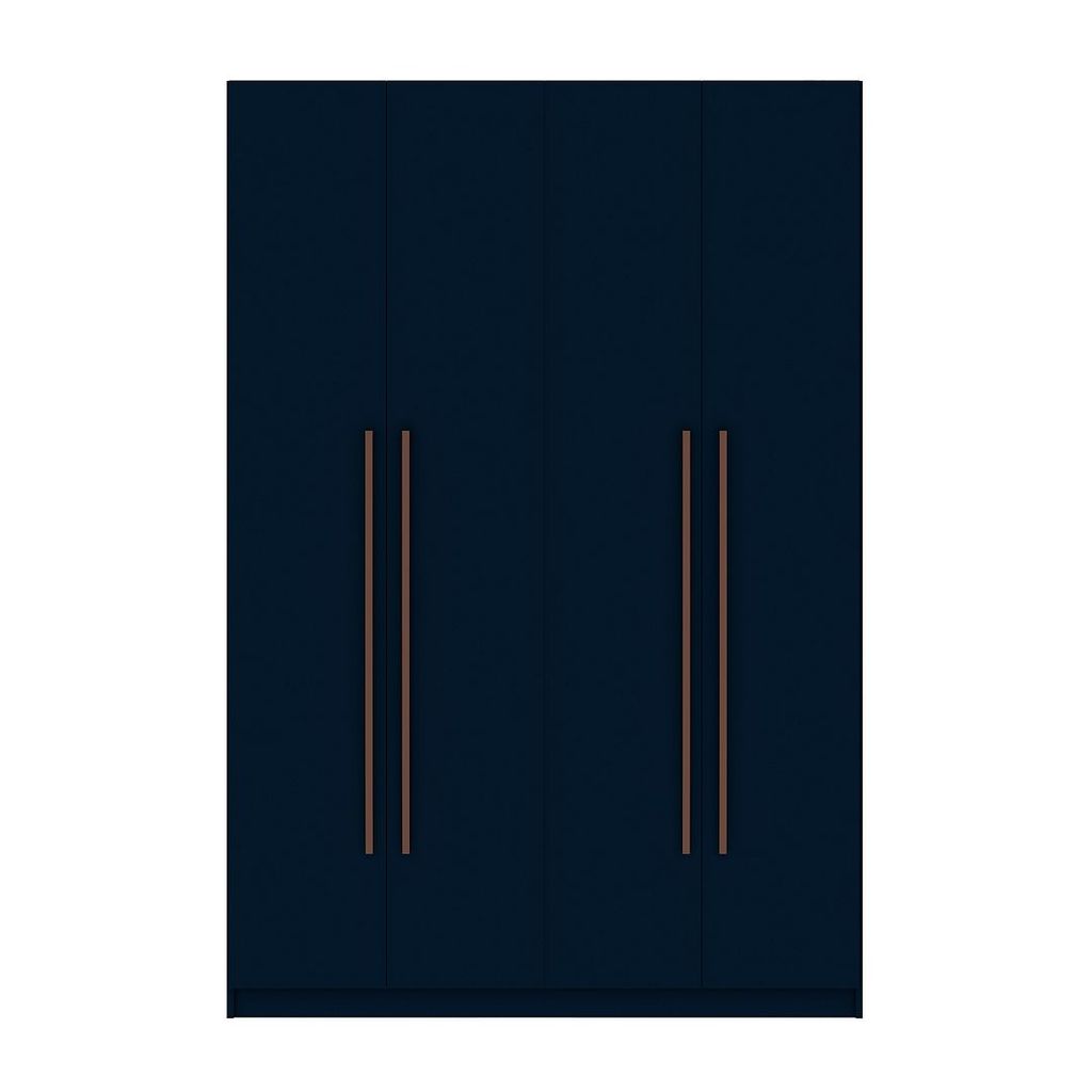 Preview image for Gramercy Modern 2-Section Freestanding Wardrobe Armoire Closet In Tatiana Midnight Blue
