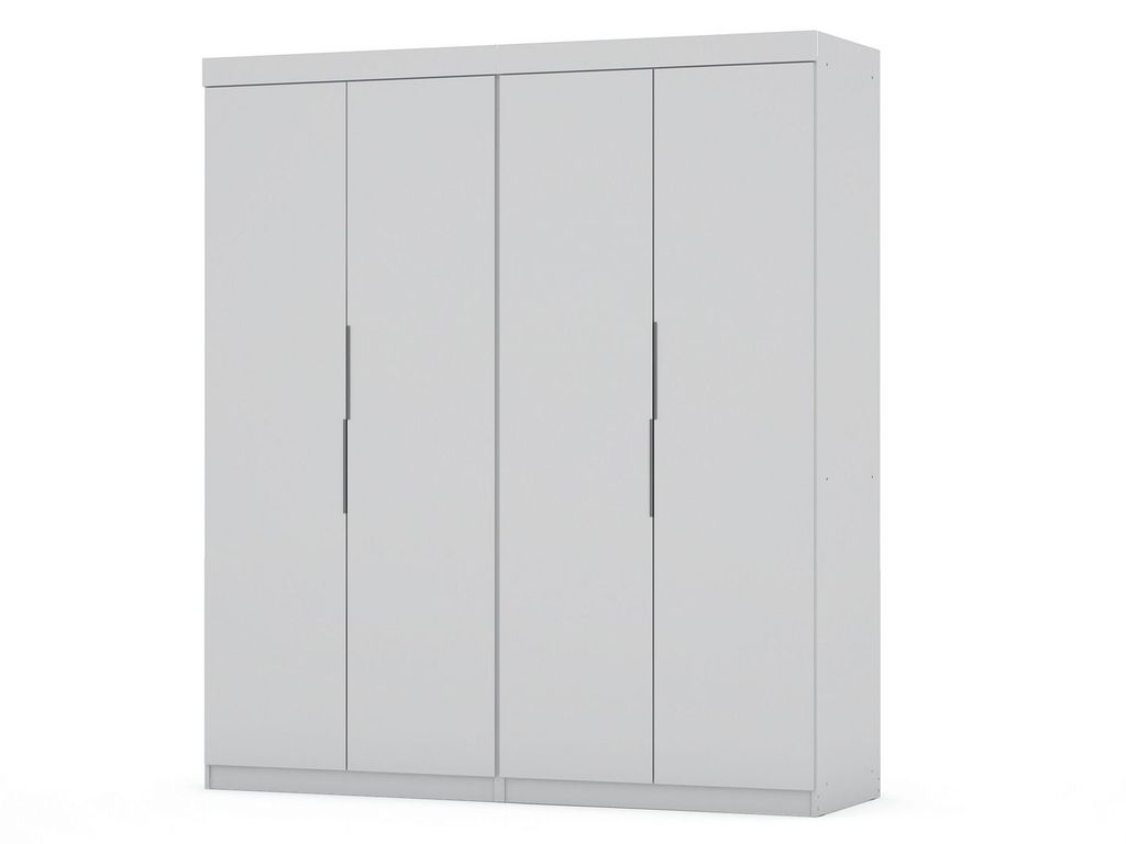 Preview image for Mulberry 2 Sectional Modern Wardrobe Closet With 4 Drawers - Set Of 2 In White