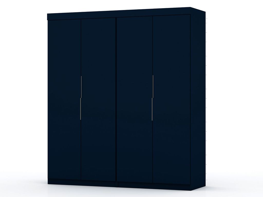 Preview image for Mulberry 2 Sectional Modern Wardrobe Closet With 4 Drawers - Set Of 2 In Tatiana Midnight Blue