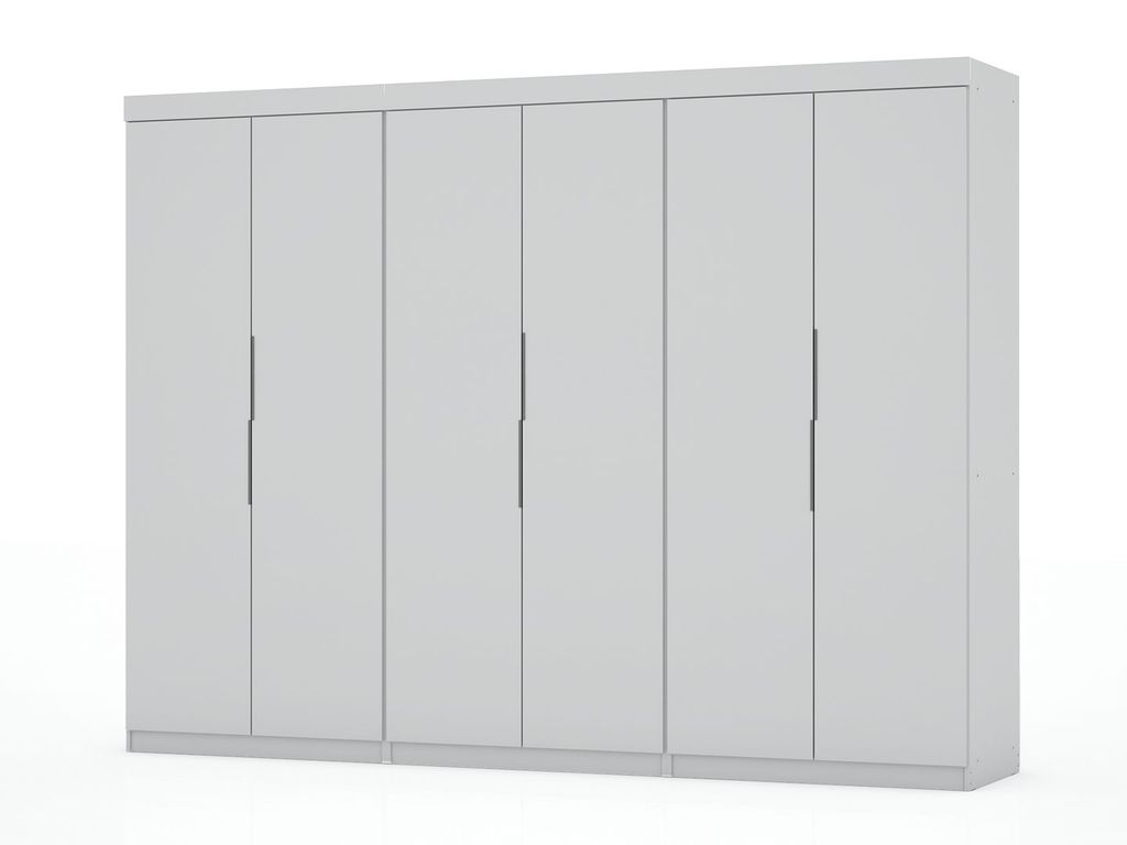 Preview image for Mulberry 2.0 Modern 3 Sectional Wardrobe Closet With 6 Drawers - Set Of 3 In White
