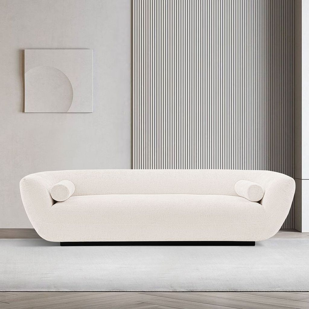 Living Room  Sofa With Pillows In Cream