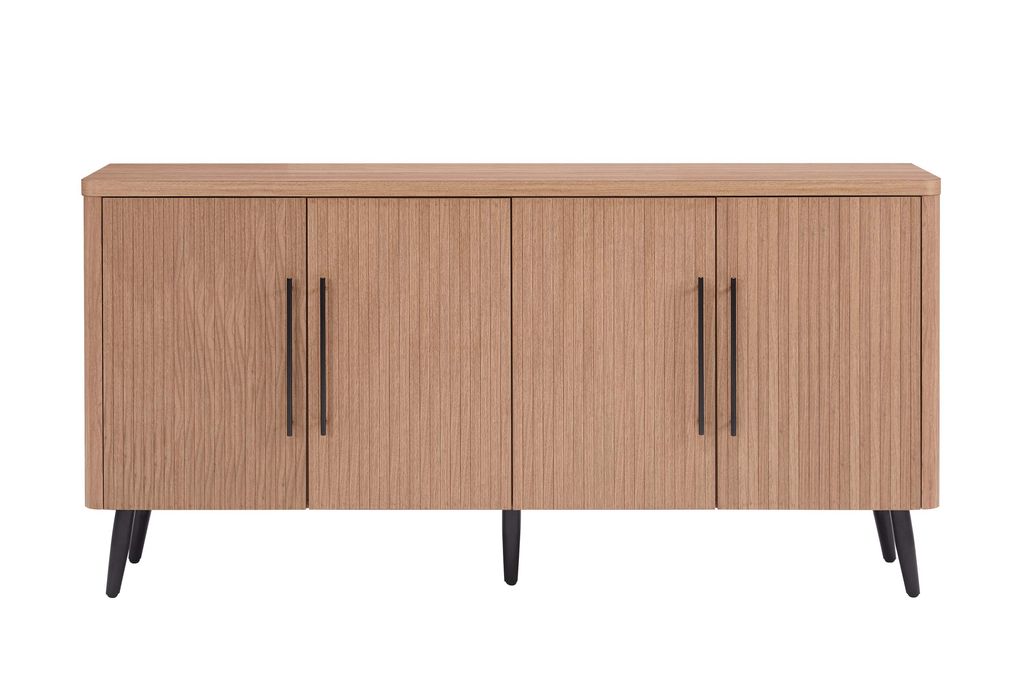 Preview image for Jodie Mid-Century Modern Sideboard With 8 Adjustable Shelves In Maple