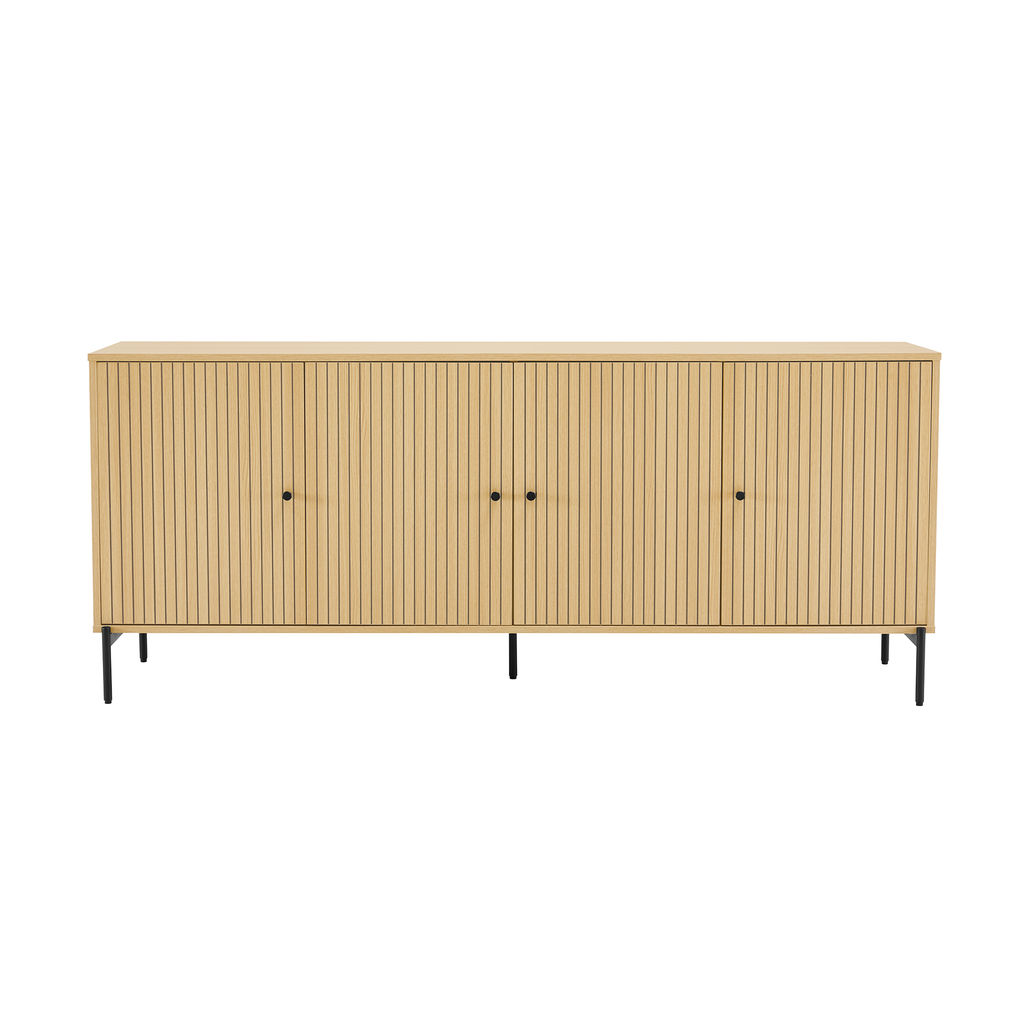 Preview image for Magnolia Modern Sideboard With 8 Adjustable Shelves In Natural Oak