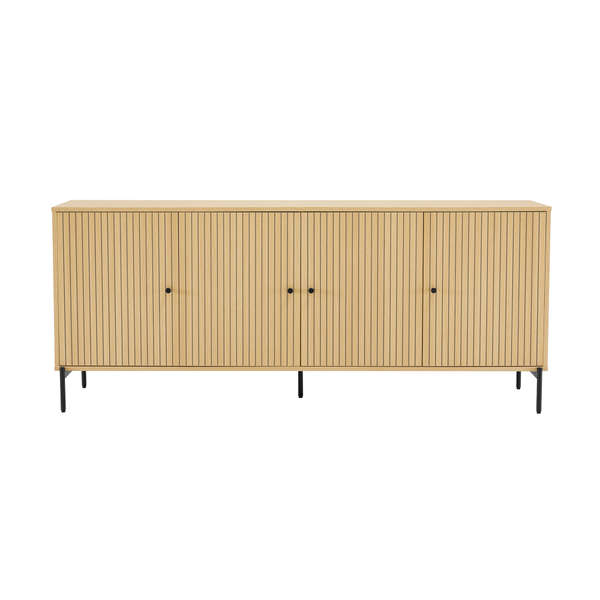 Magnolia Modern Sideboard With 8 Adjustable Shelves In Natural Oak