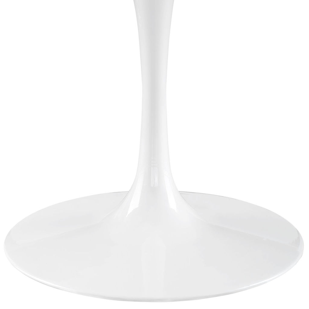 Lippa 60" Round Artificial Marble Dining Table In White