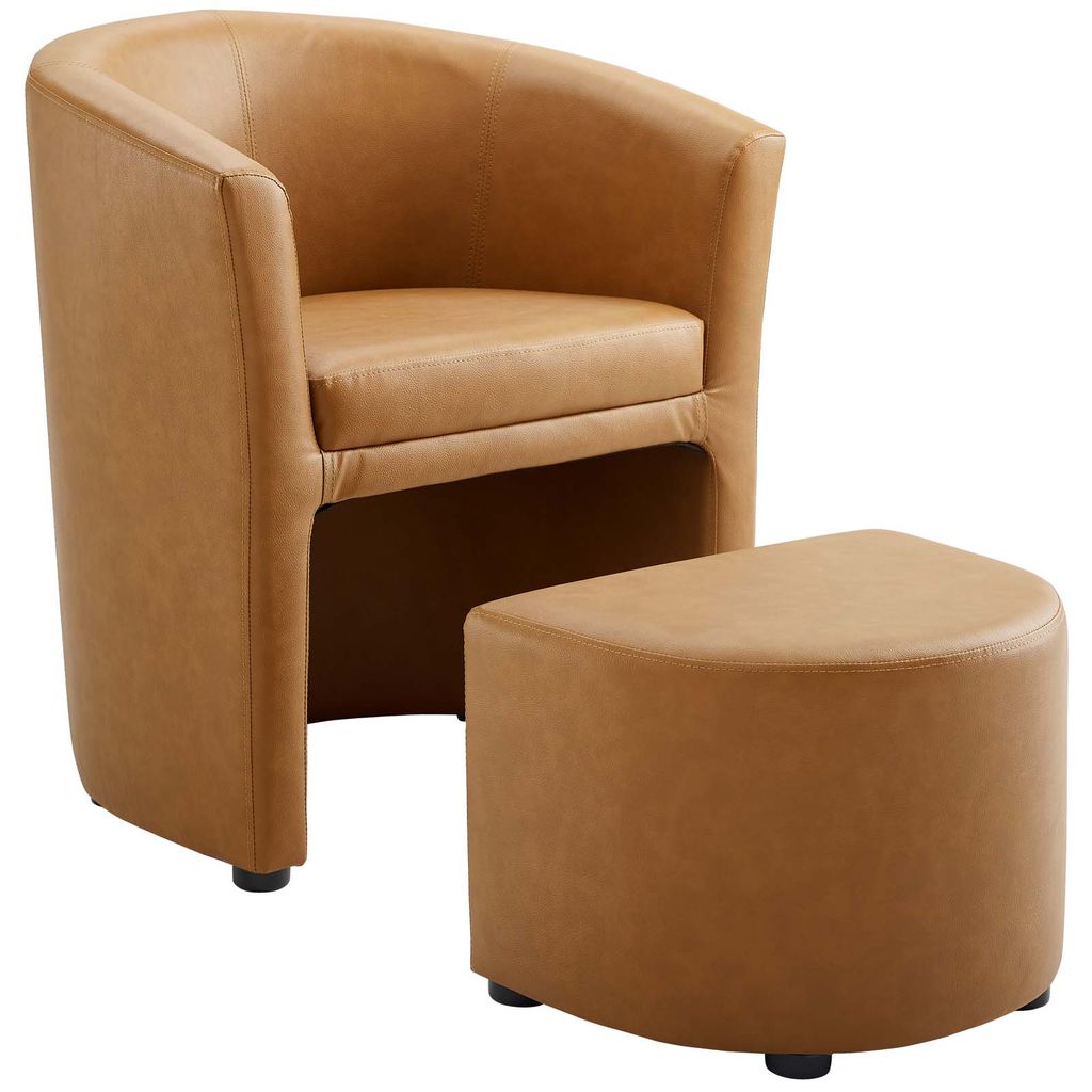 Preview image for Divulge Armchair And Ottoman In Tan