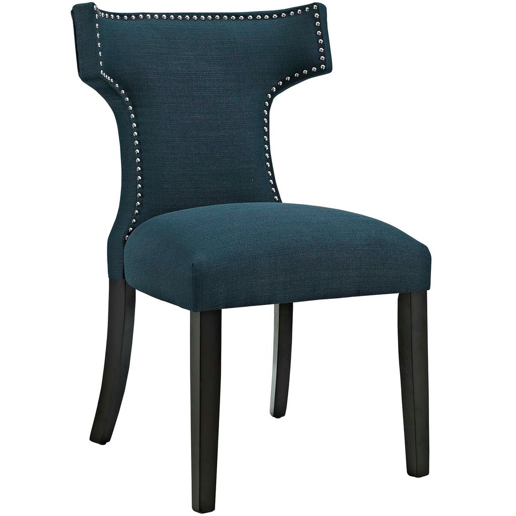 Fabric Dining Chair In Azure