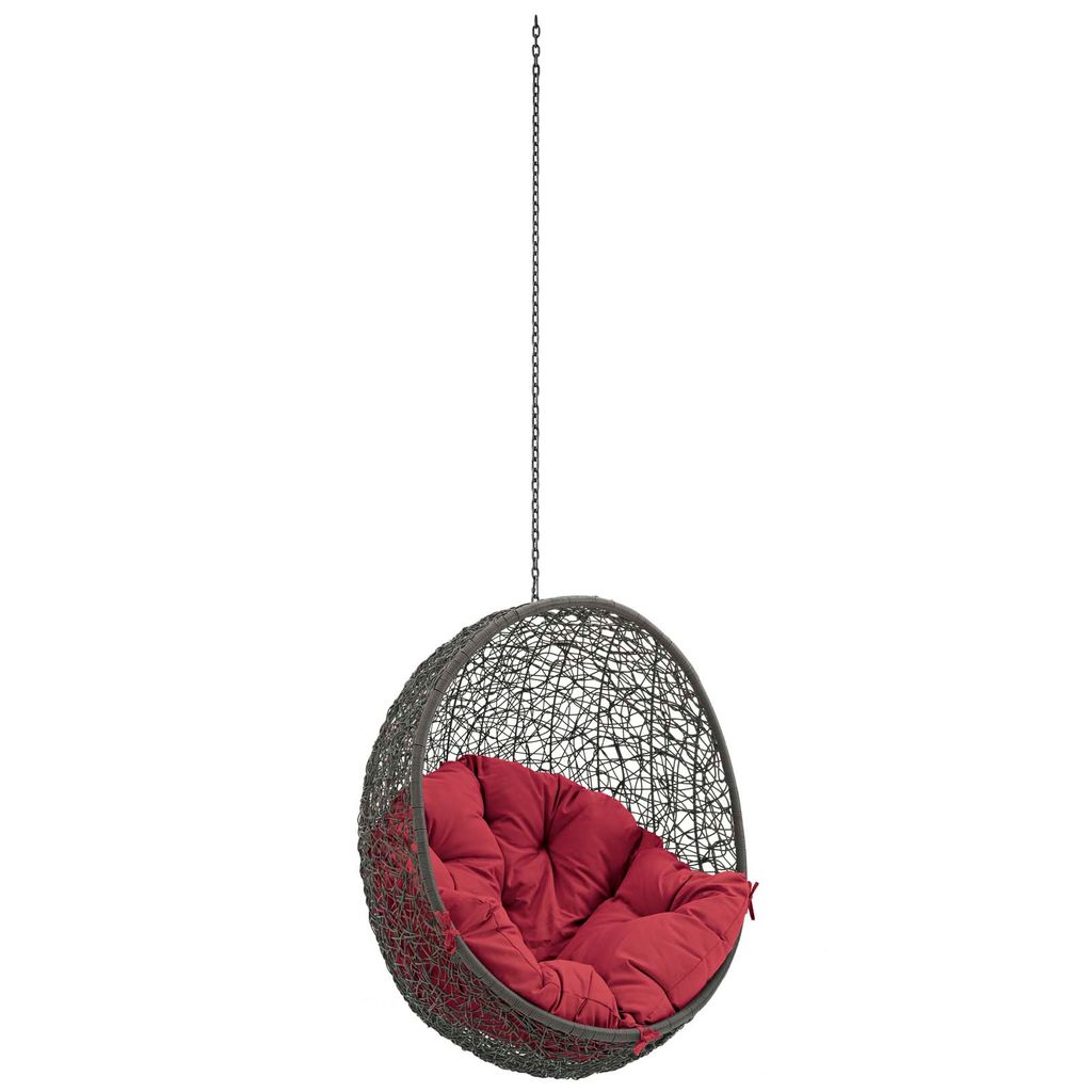 Preview image for Hide Outdoor Patio Swing Chair Without Stand In Gray Red