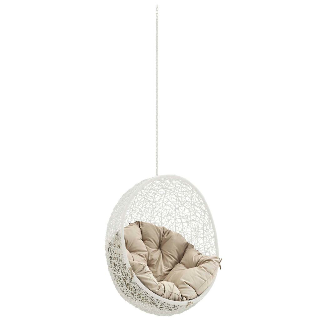 Preview image for Hide Outdoor Patio Swing Chair Without Stand In White Beige