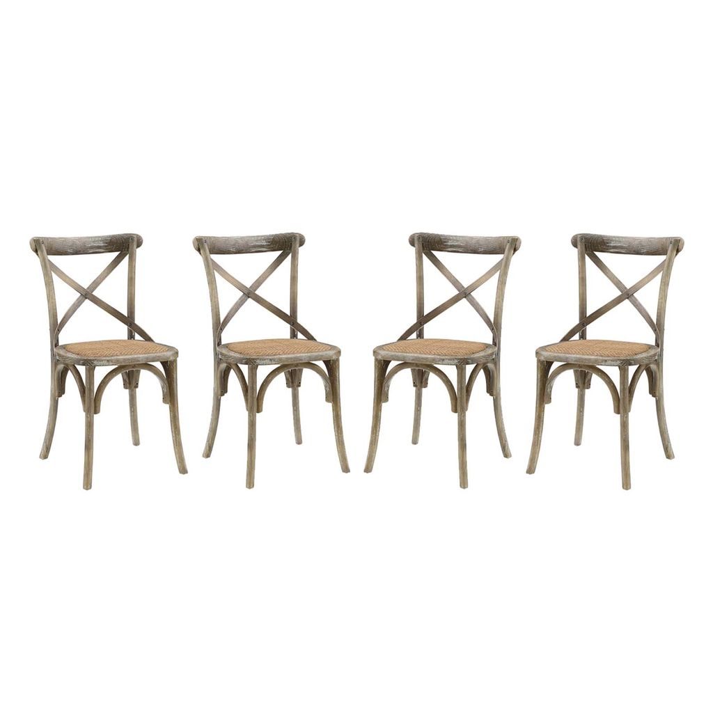 Dining Side Chair Set Of 4 In Gray
