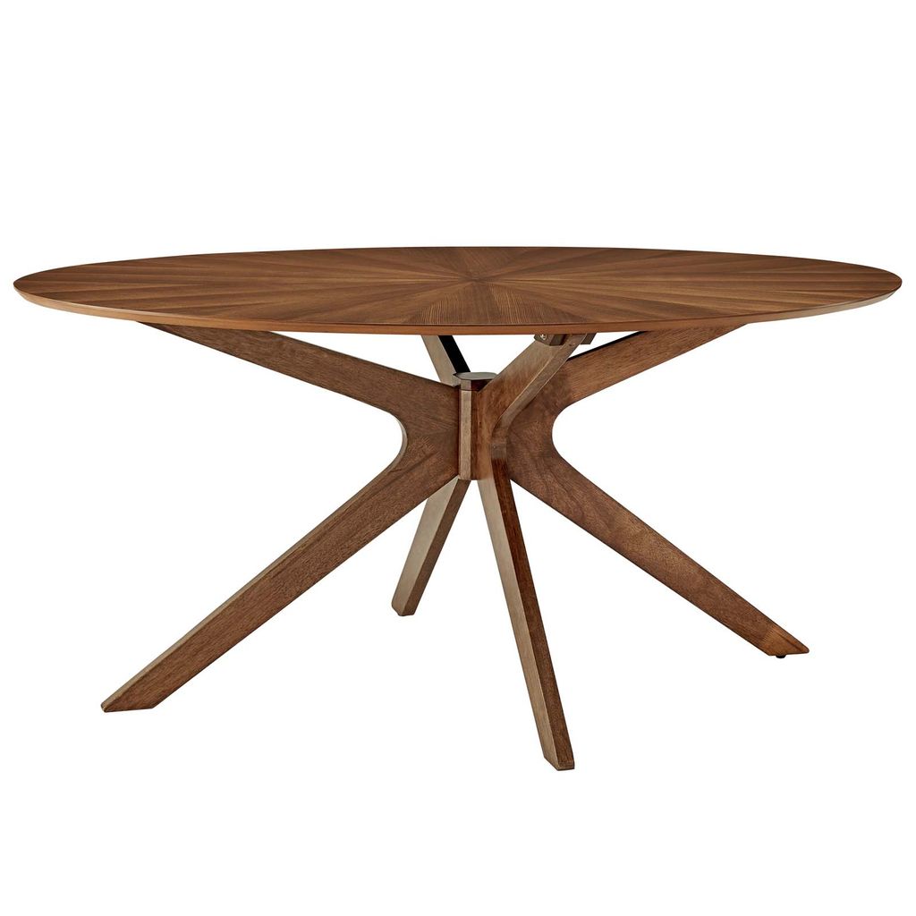 Preview image for Crossroads 63" Oval Wood Dining Table In Walnut