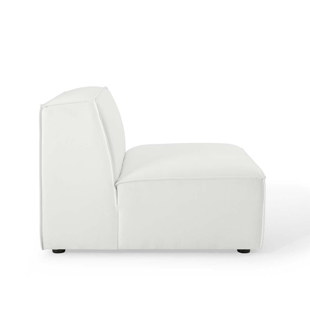 Restore Sectional Sofa Armless Chair In White