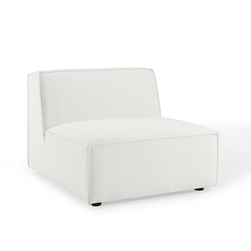 Restore Sectional Sofa Armless Chair In White