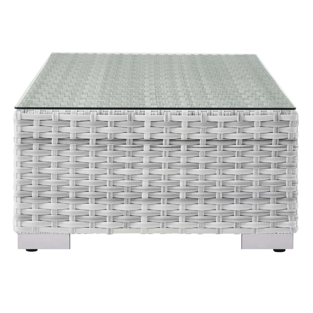 Convene Outdoor Patio Coffee Table In Light Gray