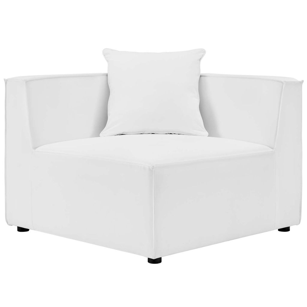 Saybrook Outdoor Patio Upholstered 10-Piece Sectional Sofa In White
