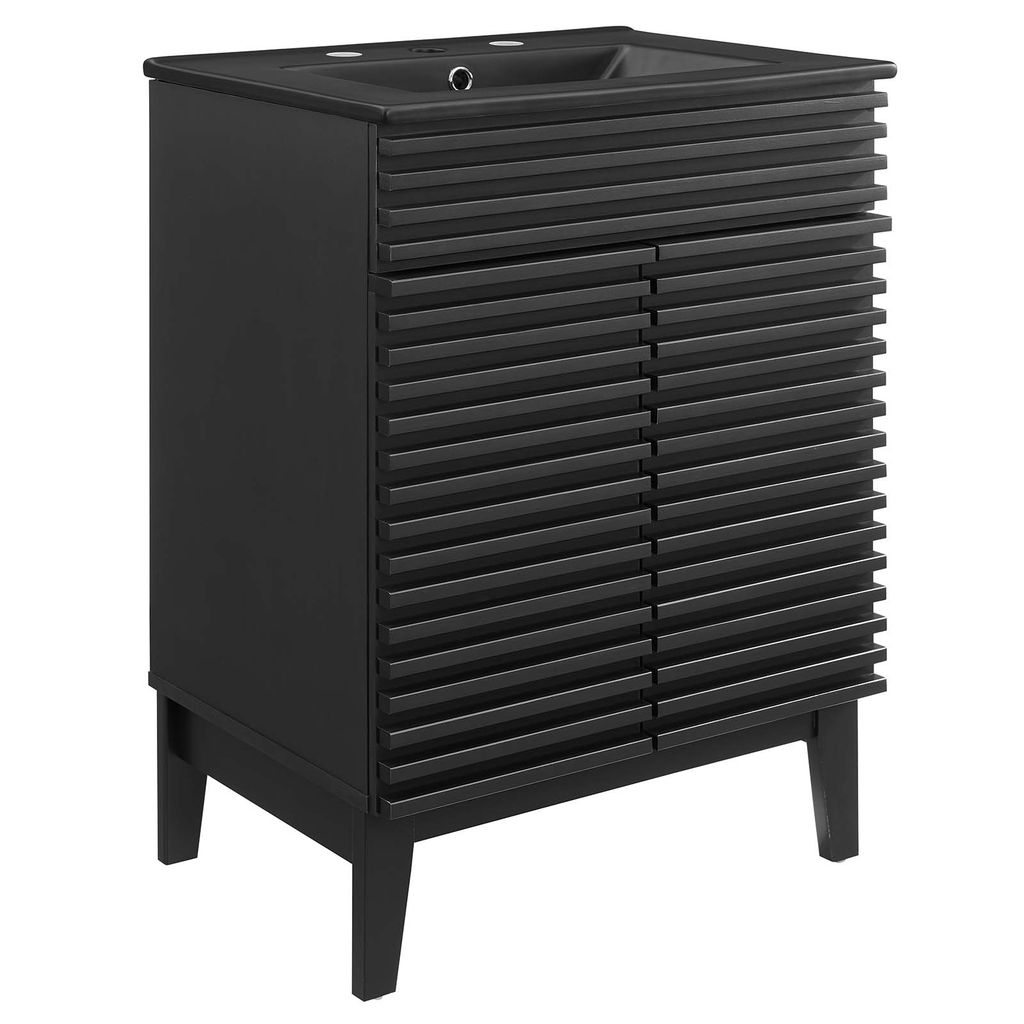 Render 24" Bathroom Vanity In Black Black