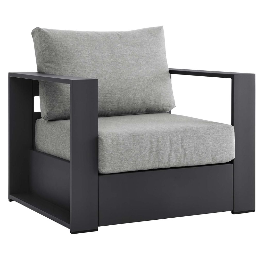 Tahoe Outdoor Patio Powder-Coated Aluminum 3-Piece Set In Gray Gray