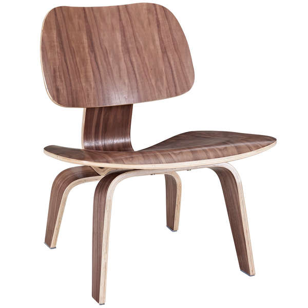 Fathom Wood Lounge Chair In Walnut