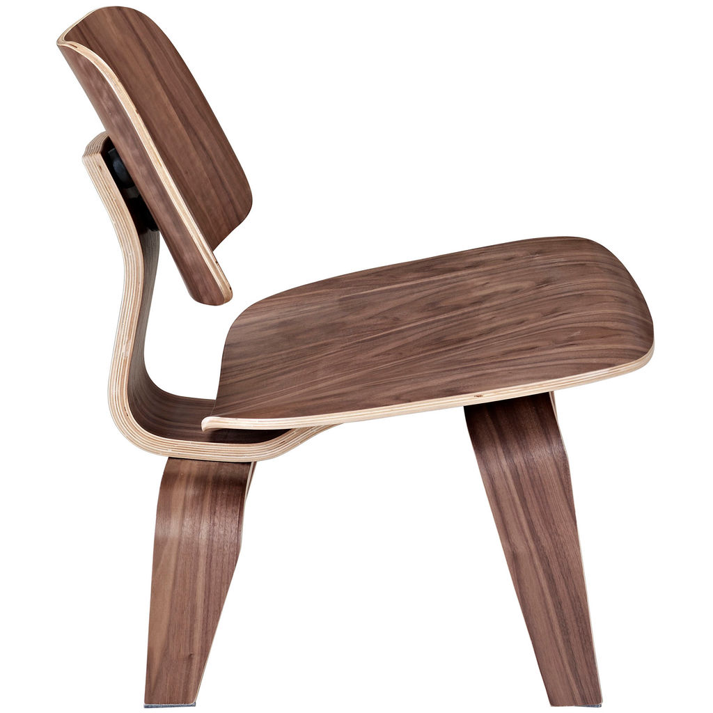 Fathom Wood Lounge Chair In Walnut