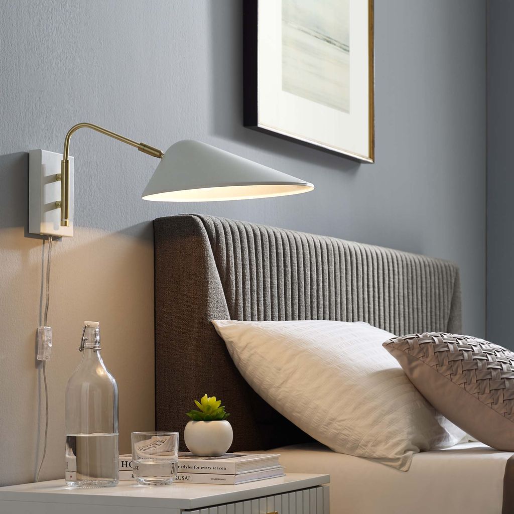 Journey 7" Swing Arm Wall Sconce In White