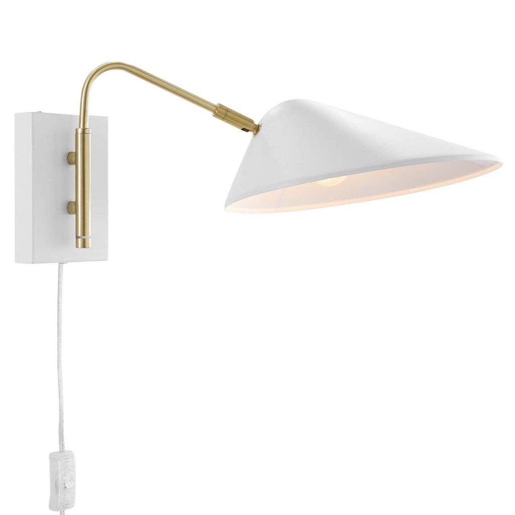 Journey 7" Swing Arm Wall Sconce In White