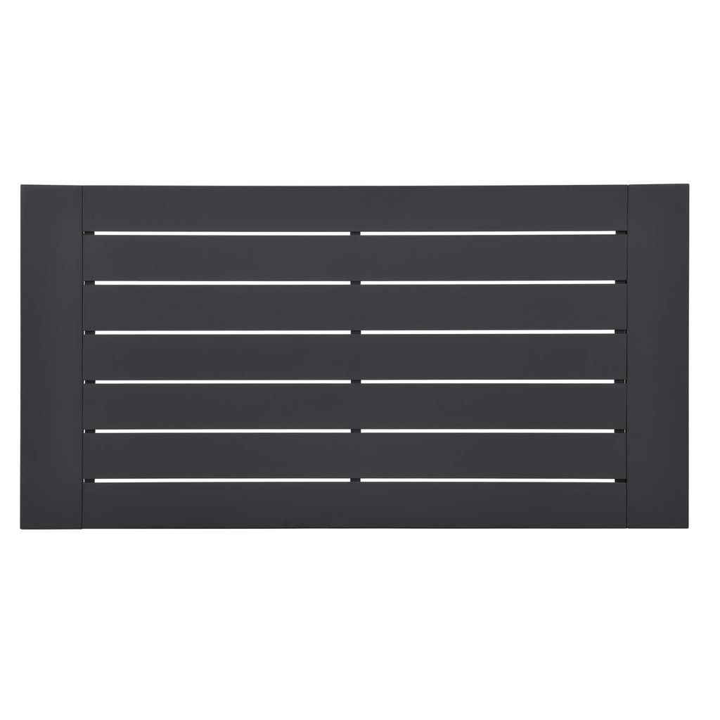 Tahoe Outdoor Patio Powder-Coated Aluminum Coffee Table In Gray