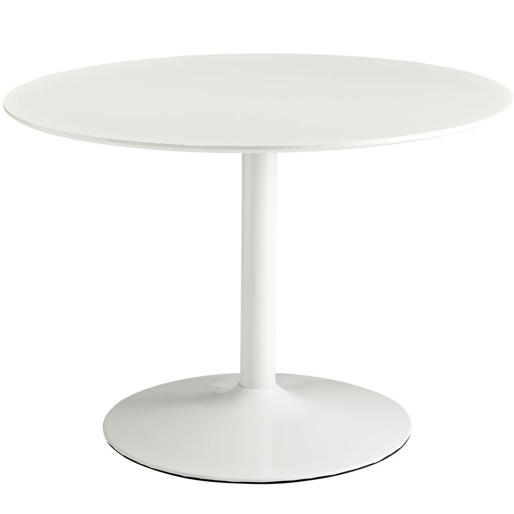 Round Wood Dining Table In White
