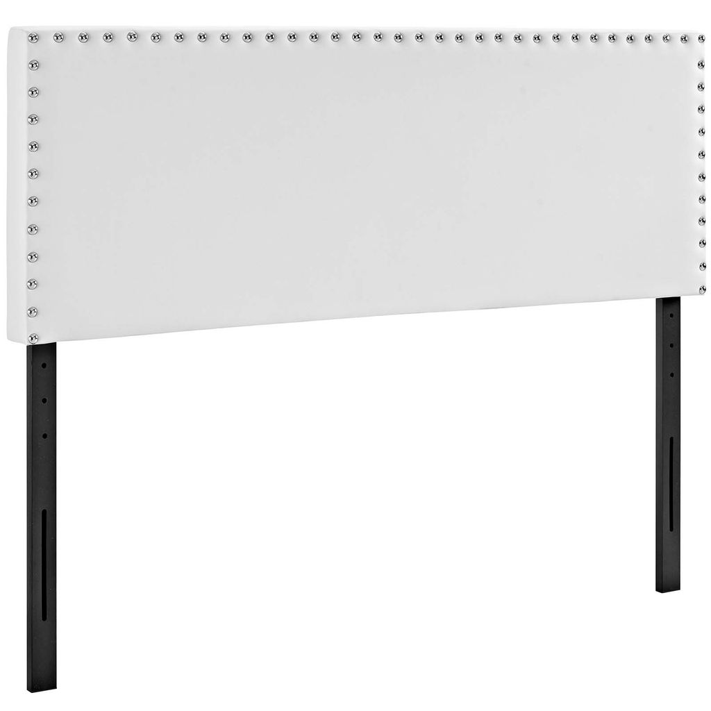 Phoebe Full Upholstered Vinyl Headboard In White