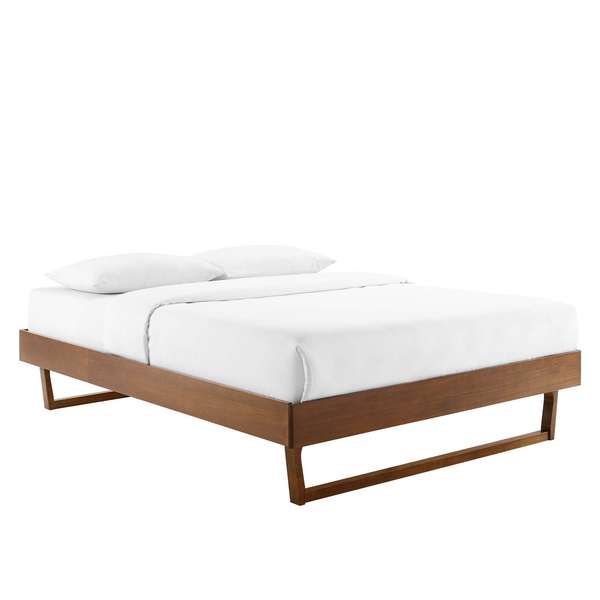 Billie Twin Wood Platform Bed Frame In Walnut