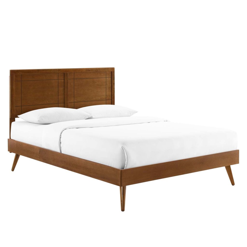Preview image for Marlee Full Wood Platform Bed With Splayed Legs In Walnut
