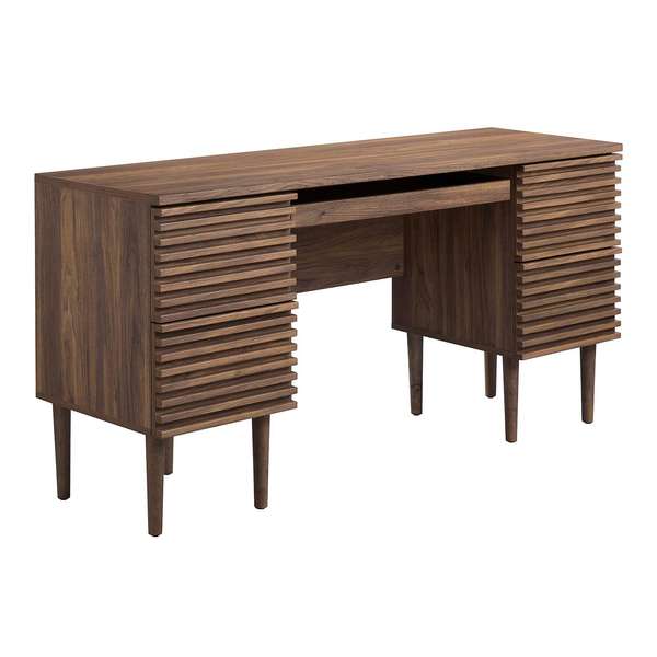 Render Office Desk, Walnut