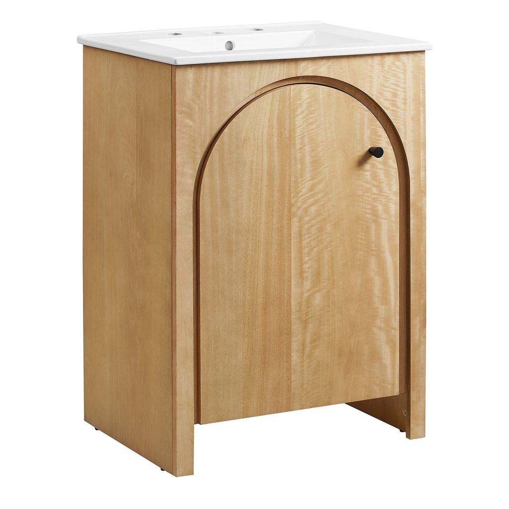 Oak Arch Vanity 24"
