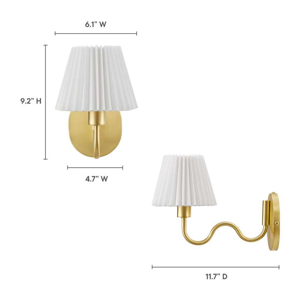 Arm Wall Sconce , Brass