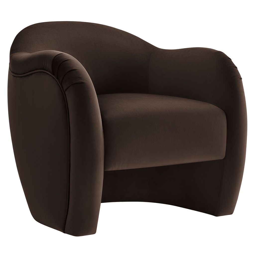 Compose Performance Velvet Accent Chair By Modway, Chocolate Brown
