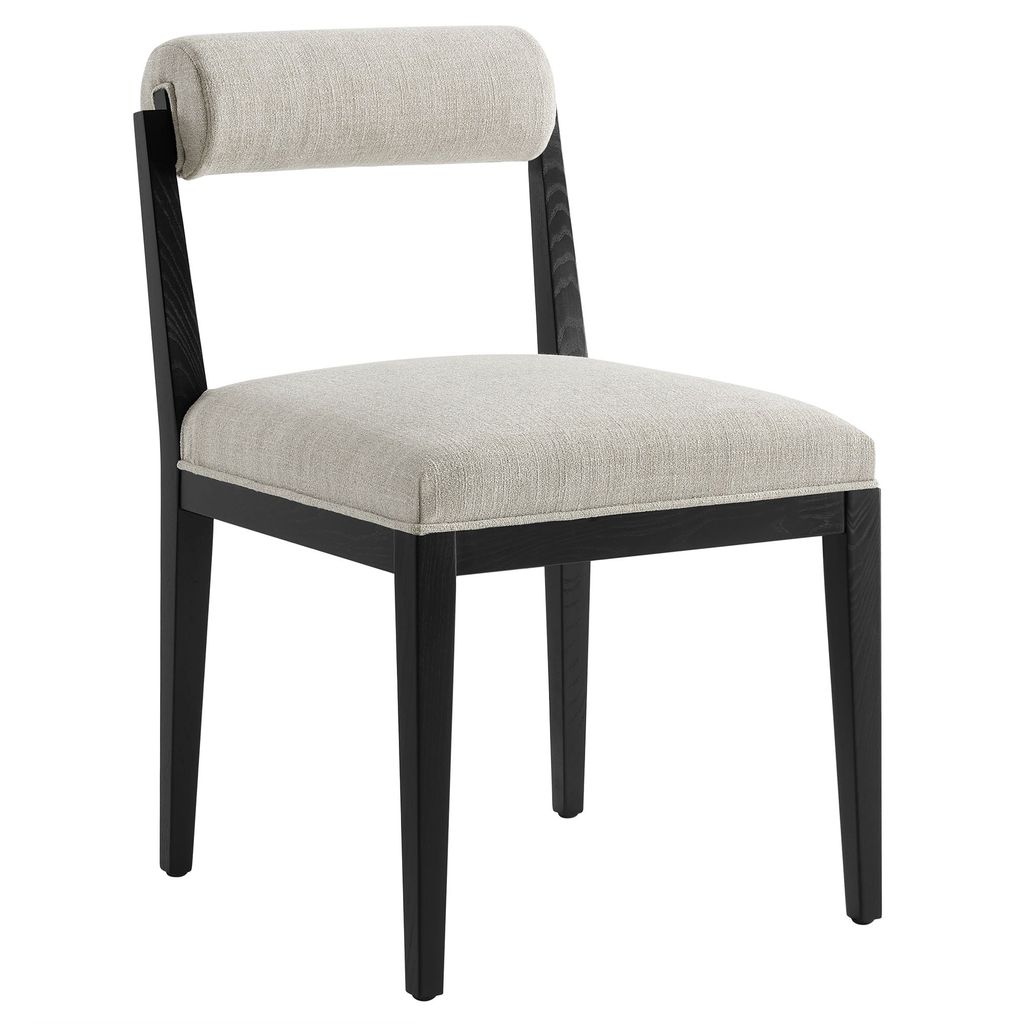 Kai Fabric Dining Chair, Linen Black