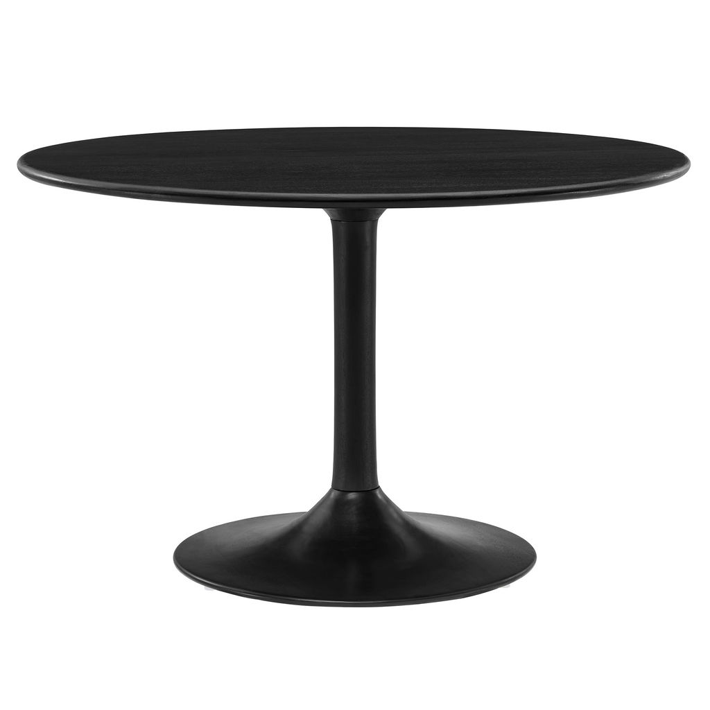 Black Tulip 48" Round Solid Wood Dining Table