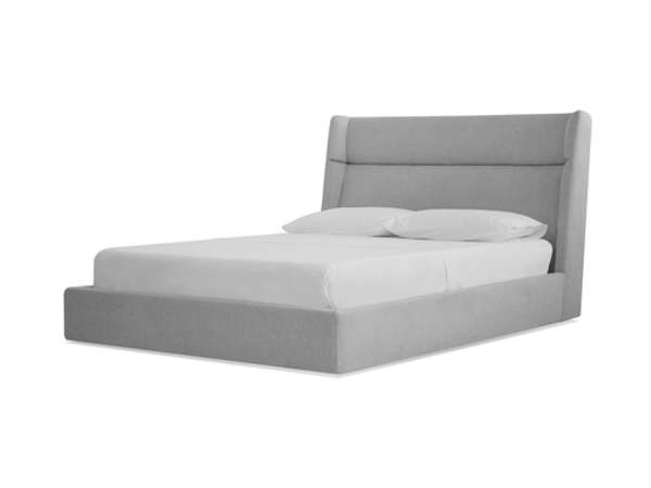Cove Queen Bed Heather Grey Chenille