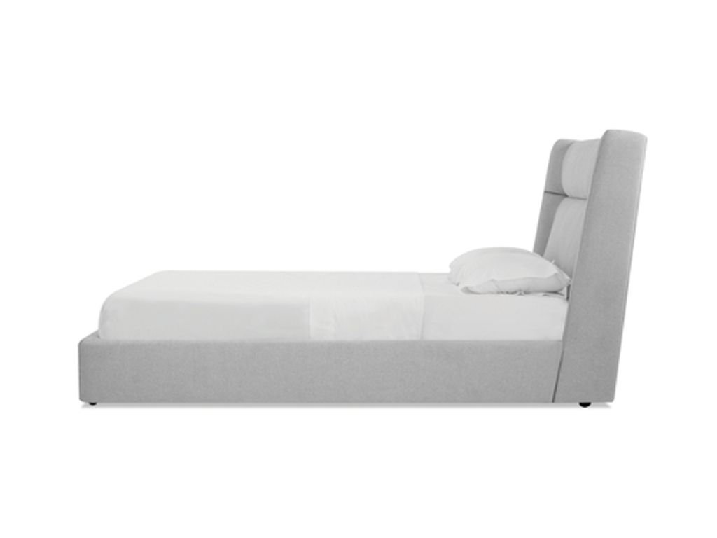 Cove Queen Bed Heather Grey Chenille