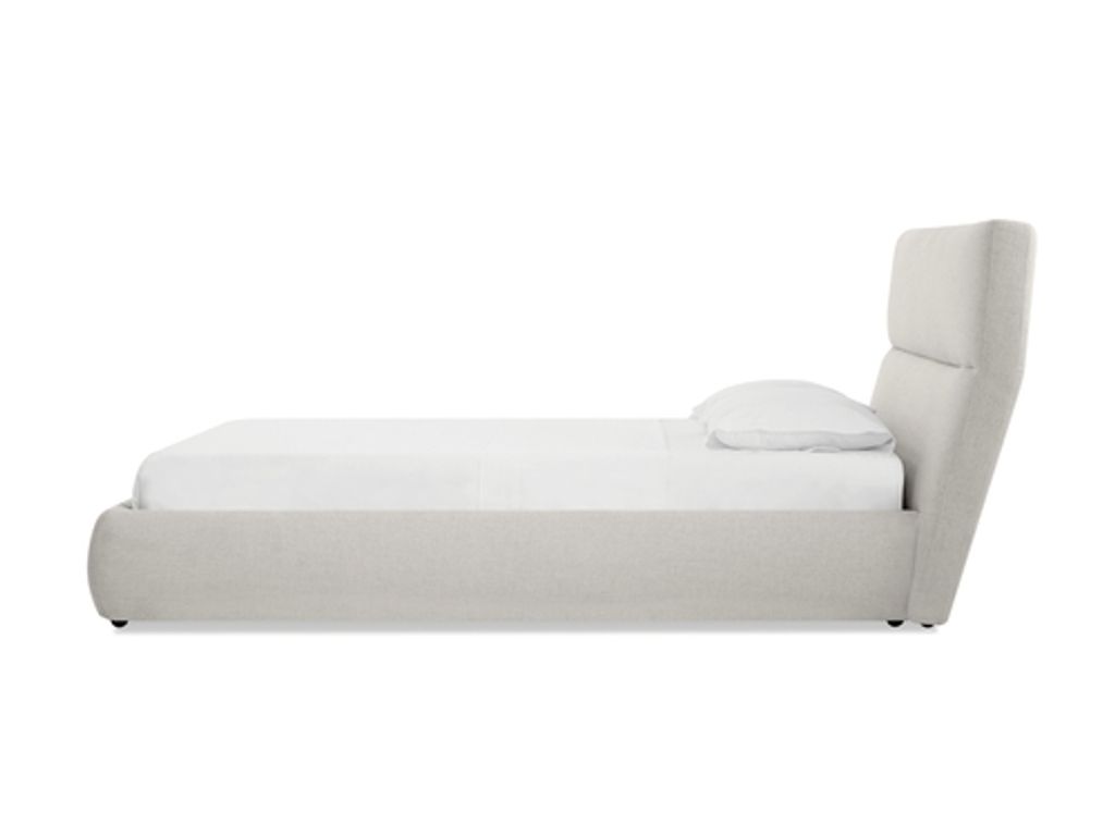 Lunar King Storage Bed Greige Tweed