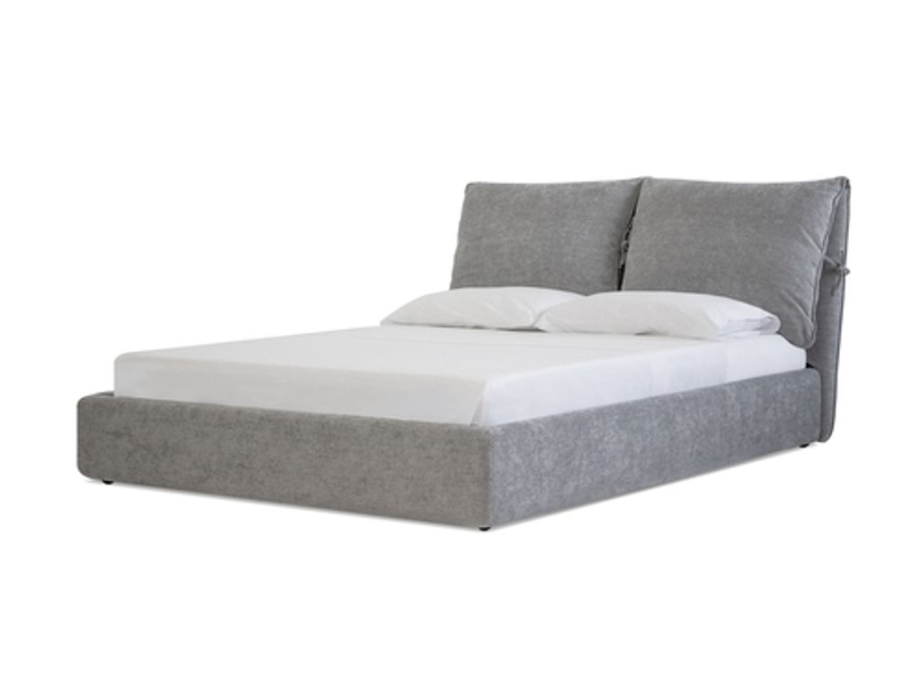 Plume King Bed Heather Grey Chenille