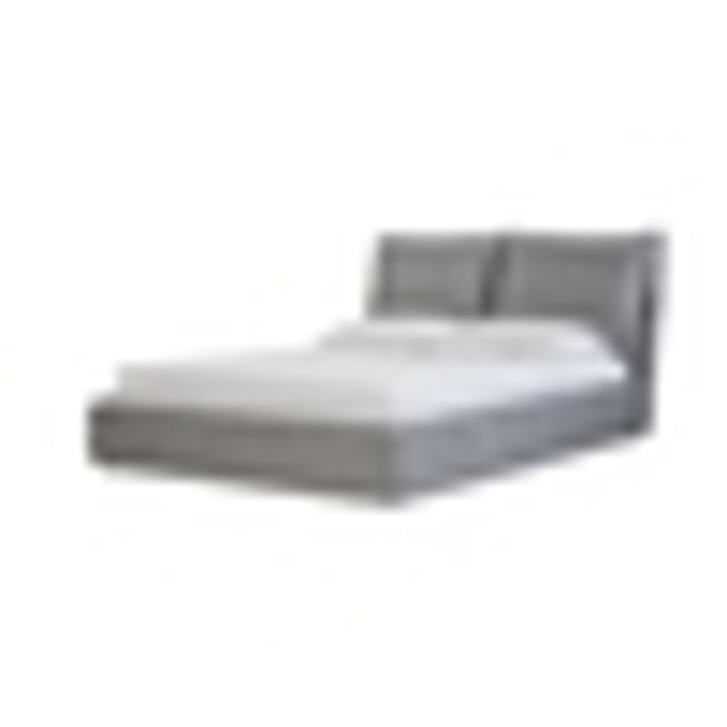 Plume Queen Bed Heather Grey Chenille