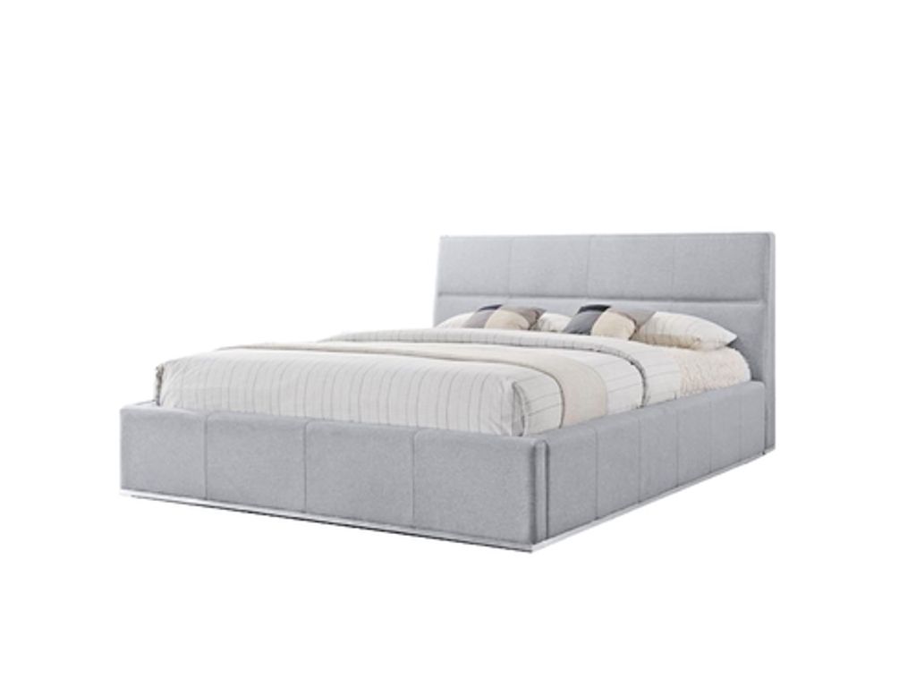 Reve King Bed Grey Fabric