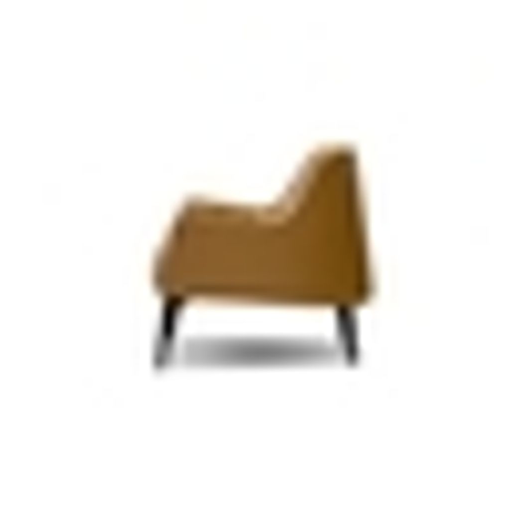 Elias Arm Chair Caramel Leather, Black Wood Legs