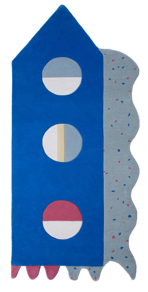 Rocketeer Rug 3' X 8', Blue