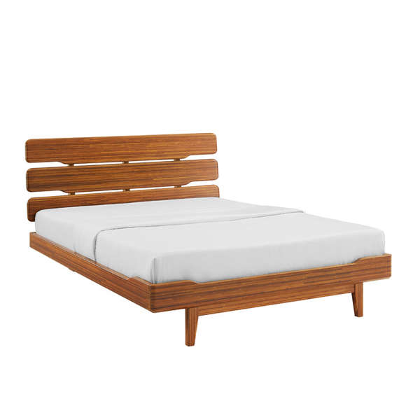 Currant Queen Platform Bed, Caramelized